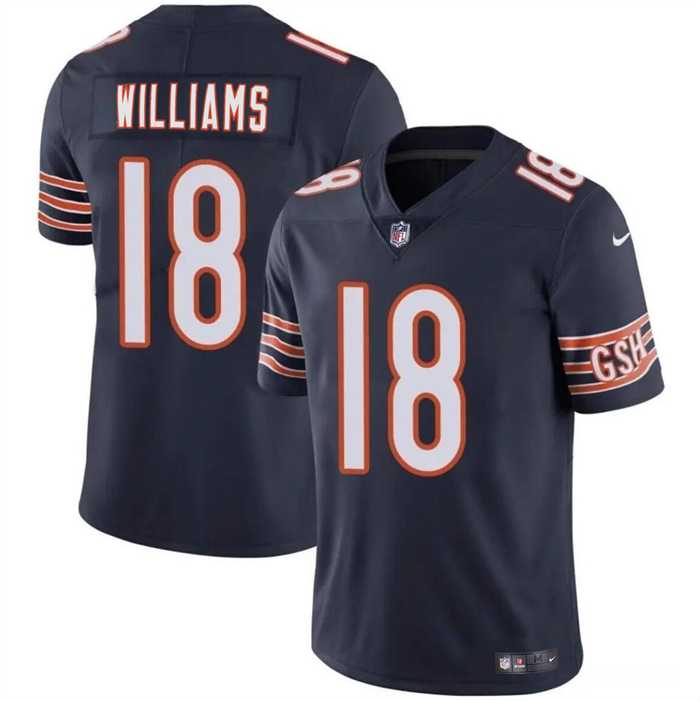 Men & Women & Youth Chicago Bears #18 Caleb Williams Navy 2024 Draft Vapor Football Stitched Jersey,We sell and wholesale Men & Women & Youth Chicago Bears #18 Caleb Williams Navy 2024 Draft Vapor Football Stitched Jersey on line form chian!